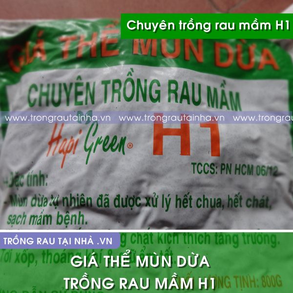 Giá thể mùn dừa H1 chuyên trồng rau mầm